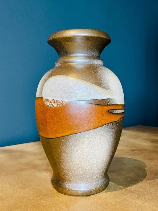 Vase vintage en céramique sculpturale - Tons de terre | Mid-Century & Wabi-Sabi