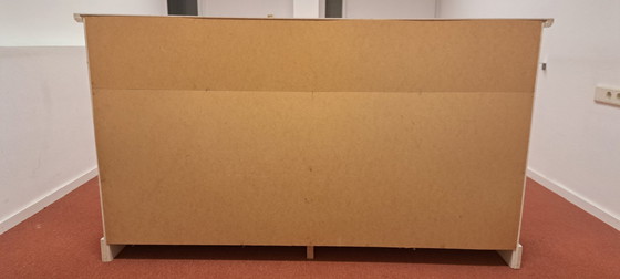 Image 1 of Weißes Sideboard/TV-Möbel aus Holz | 3 Schubladen & Schiebetüren