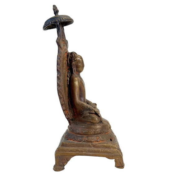 Buda Ratnasambhava indio – Siglo XIX – Renacimiento Pala – 15 cm – Esculturas, Bronze (photo 5 of 9)