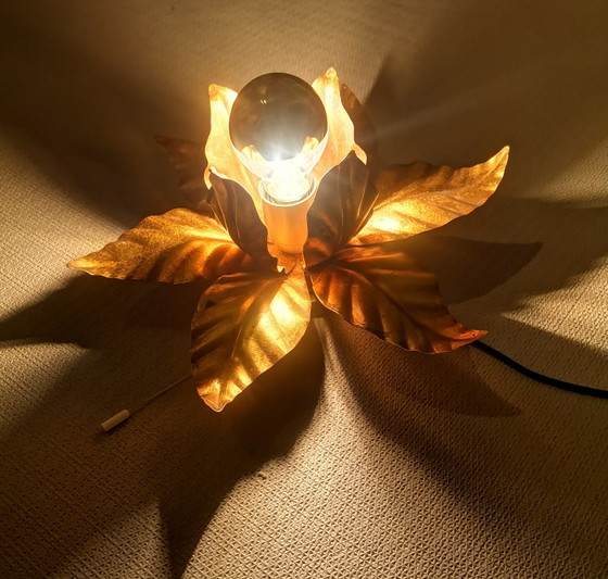 Golden Floral Mid Century Wall light by Hans Kögl – Metal (photo 7 of 12)