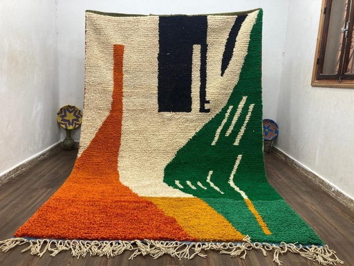 Alfombra bereber hecha a mano de Beni Ouraïne, tamaño 150 x 350 cm. – Alberto Bazzani, vloerkleden en tapijten, Wool