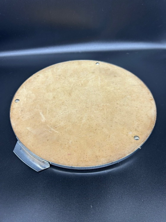 Image 1 of Specchio Art Déco e vassoio cromato