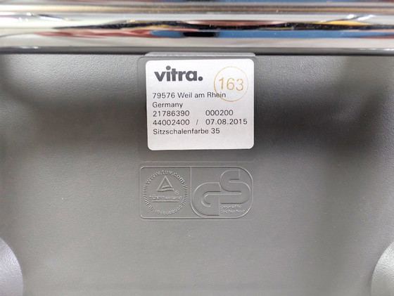 Image 1 of Set originale di 5 pezzi di sedia laterale Vitra Charles & Ray Eames, grigio