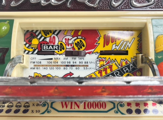Image 1 of Radio and Cassette Player in the Form of Vintage Slot Machine, 1960's