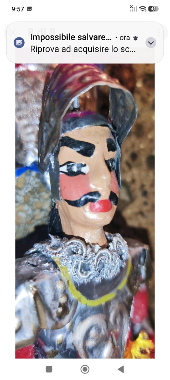 Orlando Pupo Marionetta Siciliana Vintage Cm 28 – Oggetti decorativi, Metal, Textile (photo 3 of 8)