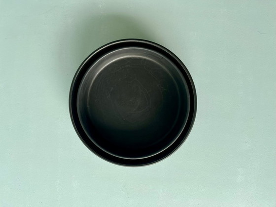 Image 1 of 2x Melitta kom zwart midcentury vintage kom bord keramiek postmodern