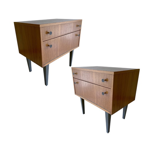 2X Vintage Danish Modern Nachttische