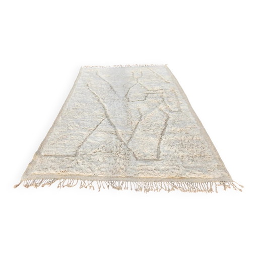 Authentic Beni Ouarain rug 300 x 200 cm in natural wool