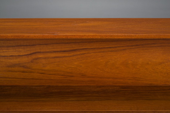 Image 1 of Mid-Century Modernes Wandregal aus Teakholz von Walter Wirtz für Wilhelm Renz, Deutschland, 1960er Jahre