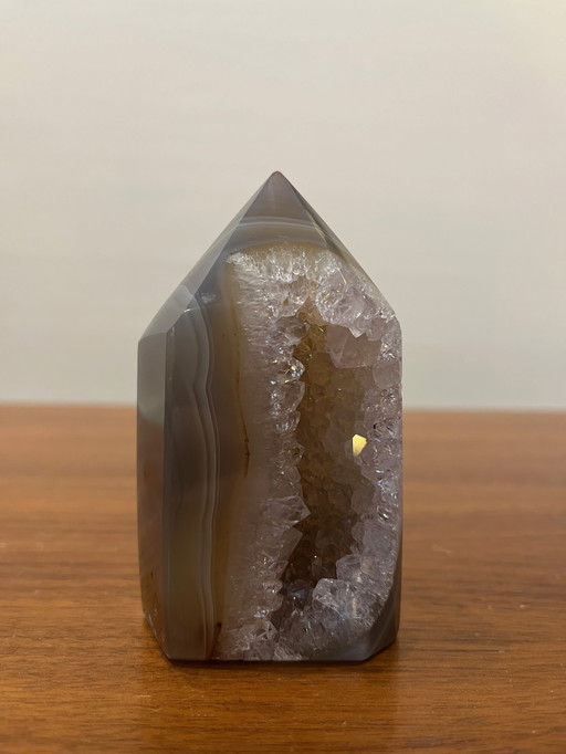 Tour d'agate brésilienne Druzy Banded Agate Tower