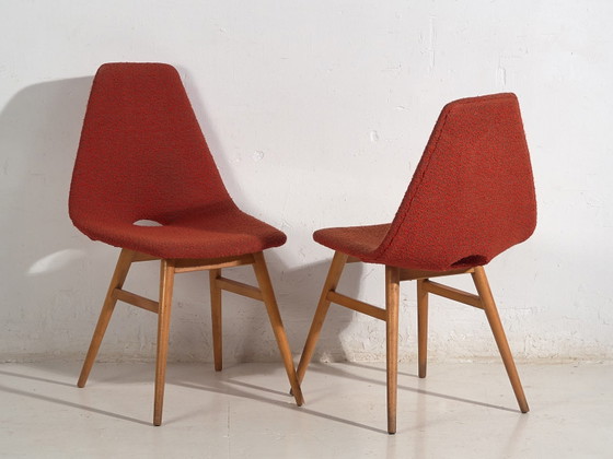 Sedie stile retrò (c.1950). Set di 2 pezzi #2, Sedie da camera, Legno, Tessile, Marrone, Vintage (foto 42 di 42)