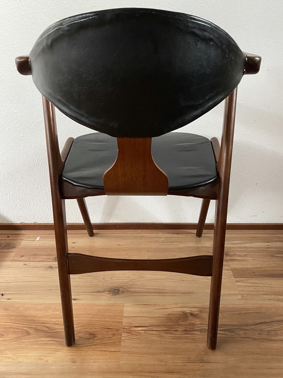 Image 1 of 4 sedie vintage in corno di mucca di Louis van Teeffelen