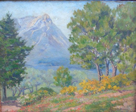 Image 1 of Antique French Impressionist Landscape Oil Painting | Original Framed Canvas | Late 19th Century