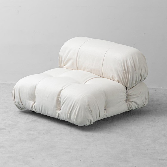 Fauteuil Camaleonda de Mario Bellini pour B&B Italia – Lin Couleur Crème, Années 70 – Design (photo 8 of 9)