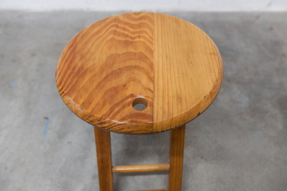 Image 1 of Folding stool by Roger Tallon in pine, 1960