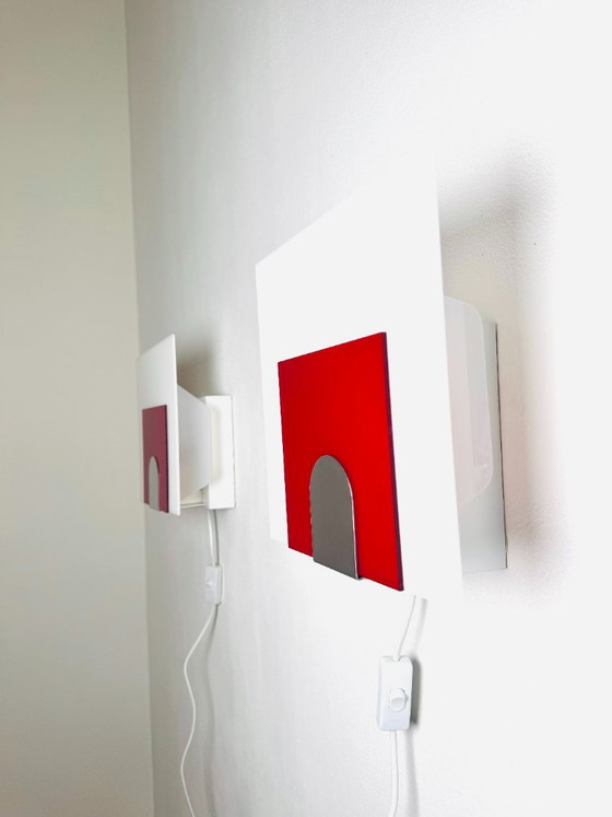 Minimalist Postmodern Wall Lights by Nafa Nybro Armaturfabrik, Sweden, 1980s – Aluminium (photo 7 of 7)
