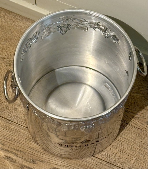 Original Vintage Moët & Chandon Champagne Cooler – Marked Argit (France) – tafelaccessoires, Aluminium (photo 2 of 10)
