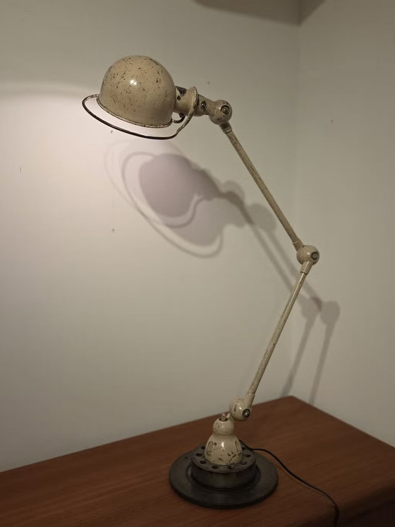 Jean-Louis Domecq, Lampada Jieldé industriale beige, Anni '50, Jielde, Lampade da tavolo, Metallo (foto 8 di 23)