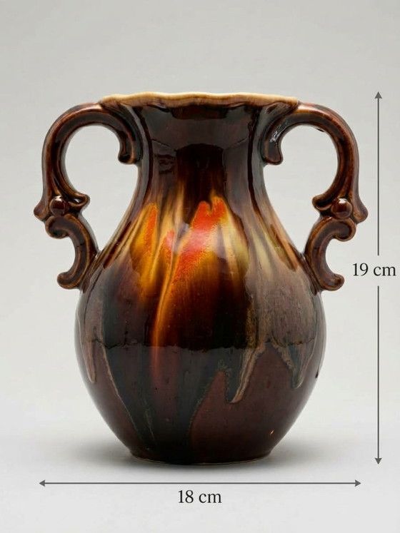 Dümler & Breiden – Two-Handled Glazed Ceramic Vase – Model 1110/19 (photo 9 of 9)