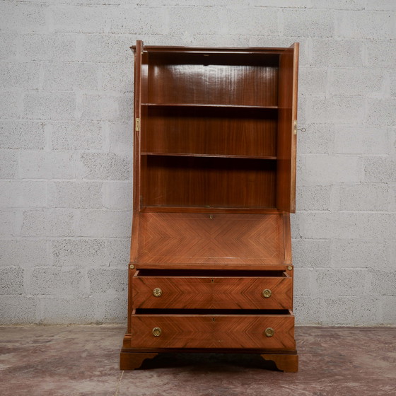 Art Deco Drop-Front Trumeau Credenza – Specchi, Legno (photo 2 of 17)