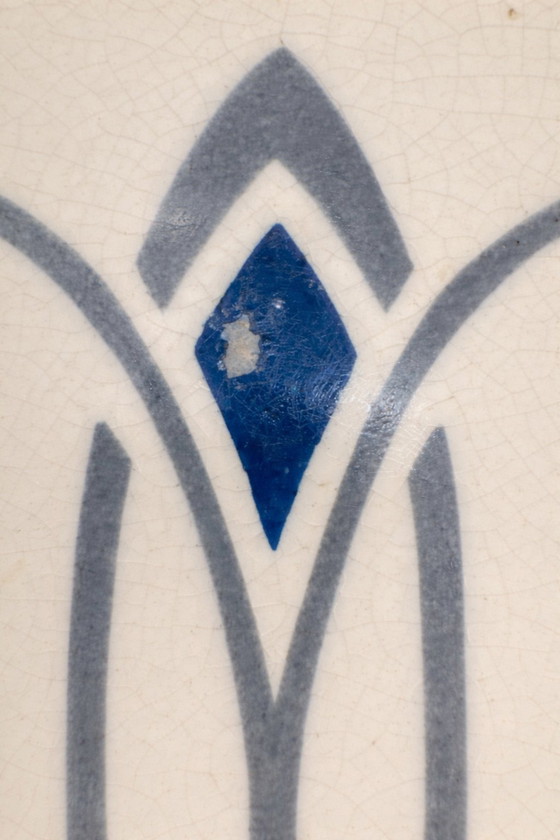 Image 1 of Paar antike SOMAG MEISSEN Fliesen – Jugendstil-Jugendstil-Keramik – Deutschland 1900