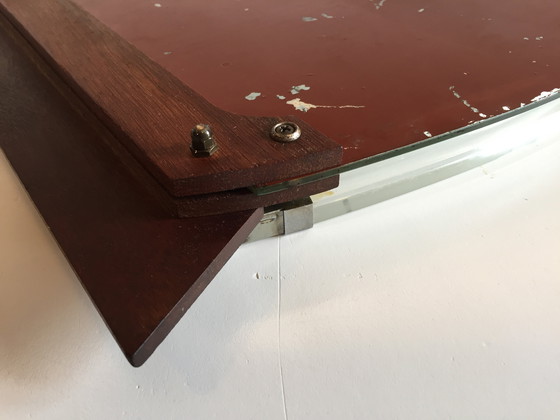 Image 1 of Specchio Art Déco e vassoio in legno Francia