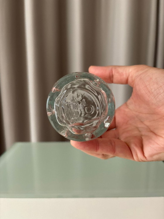 Set of 6 textured glass tumblers, Glass & Decanter, Transparent, Vintage (photo 6 of 8)