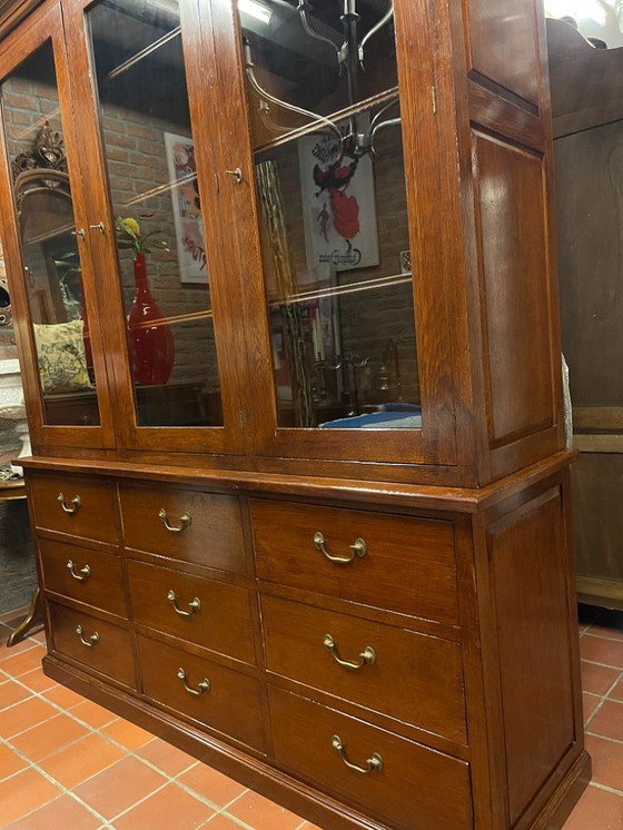 Image 1 of Buffet Flamant, bibliothèque Barker à 9 tiroirs, style anglais Eichholtz