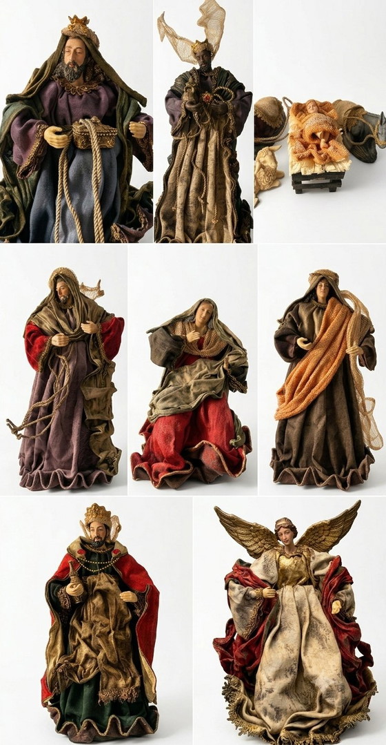 Ancient Sicilian Style Nativity Scene – Decorative Objects, Textile, Paper (photo 10 of 10)