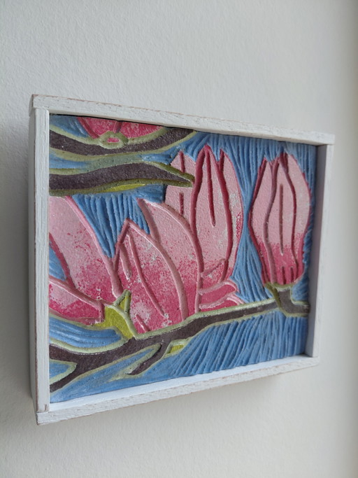 MAGNOLIA Ö- LIEFDE, VROUWELIJKHEID, SCHOONHEID – schilderijen tekeningen, Wood, Other (photo 2 of 8)