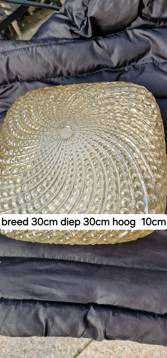 Image 1 of Vintage glass ceiling lamp