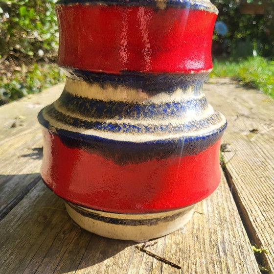 Image 1 of Mid century vase, Pagoda bye Scheurich keramik, 1960, 70, vintage, west germany 