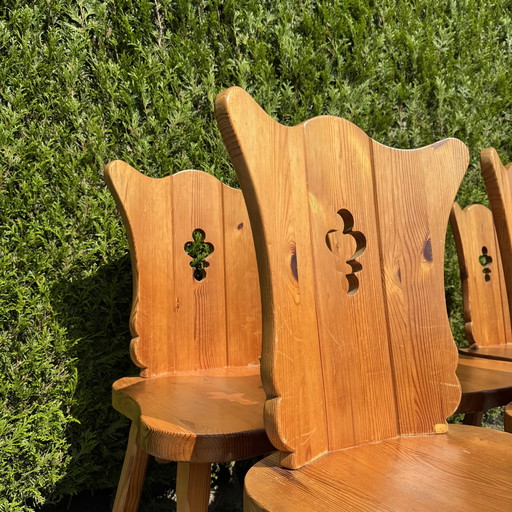 Set van 6 vintage stoelen