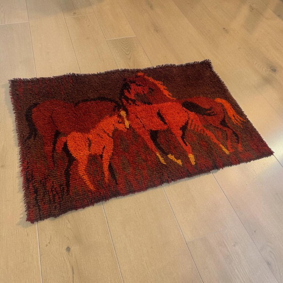 Image 1 of RYA rug and wall hanging from the 70s with horses
