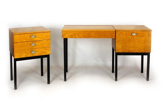 Image 1 of Mid-Century Modular Ash Desk with Mirror from Up Zavody, Czechoslovakia, 1970s