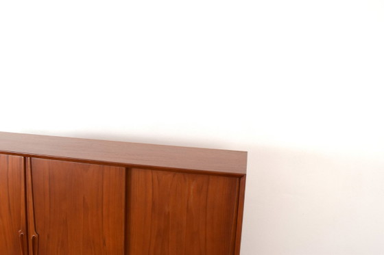 Mid-Century Danish Teak Highboard Model 13 by Gunni Omann for Omann Jun, 1960s. – Sideboard, Wood (photo 17 of 19)