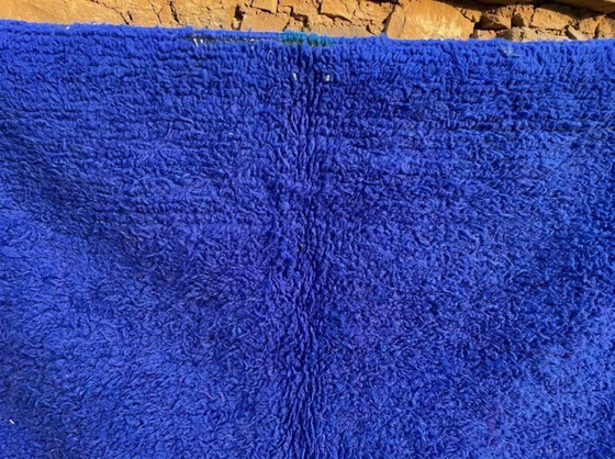 Magnifique tapis artisanal bleu en laine 200cmx300cm – Cotton (photo 6 of 12)