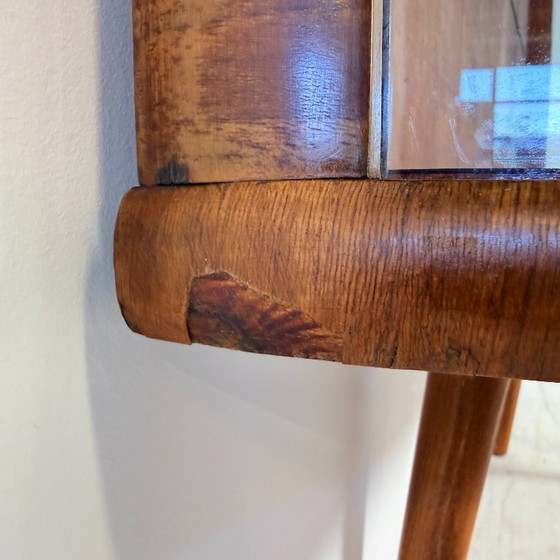 Vetrina vintage con ante in vetro – Noce caldo e stile Art Déco – Anni '50 – Vetrine, Wood (photo 13 of 13)