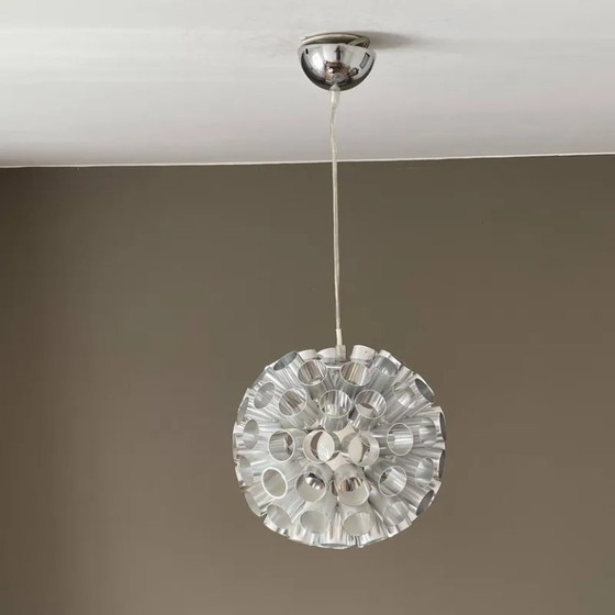 Lampada a sospensione Spoutnik. 1980. Space age., Lampade a sospensione, Metallo, Argentato (foto 3 di 6)