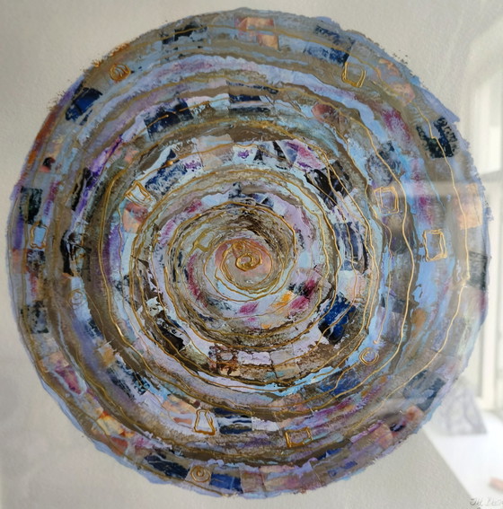 Wunderschönes Diptychon von Ilse Blesing (2002) – Mixed Media in Birkenholzrahmen – Gemälde & Zeichnungen (photo 8 of 10)