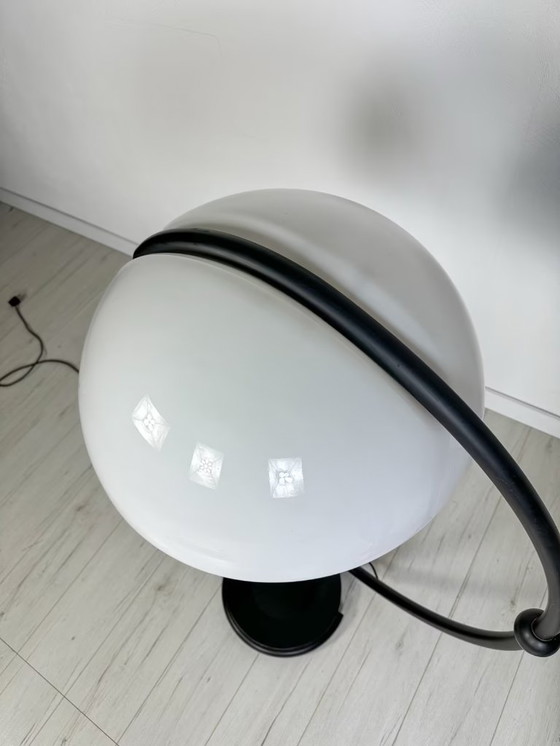 Image 1 of Lampada da terra vintage Serpente nero di Elio Martinelli per Martinelli Luce anni '60