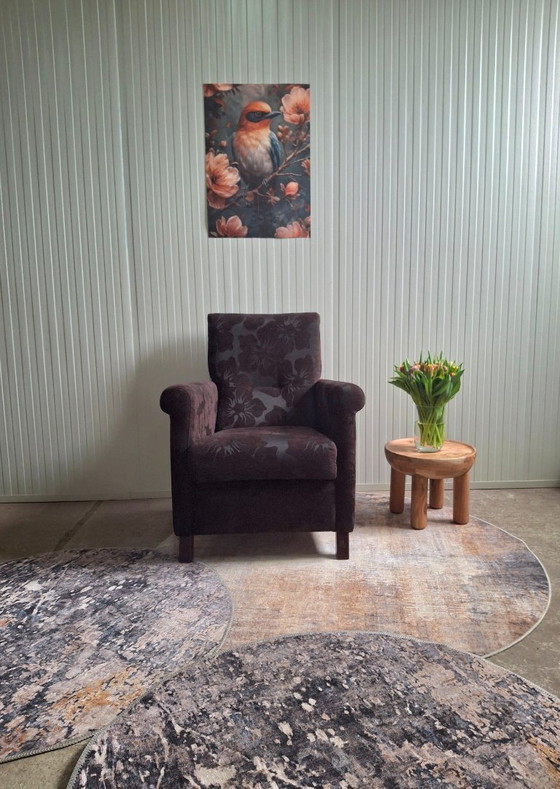 Image 1 of Nieuwe fauteuil met bloemenprint en verstelbare rugleuning