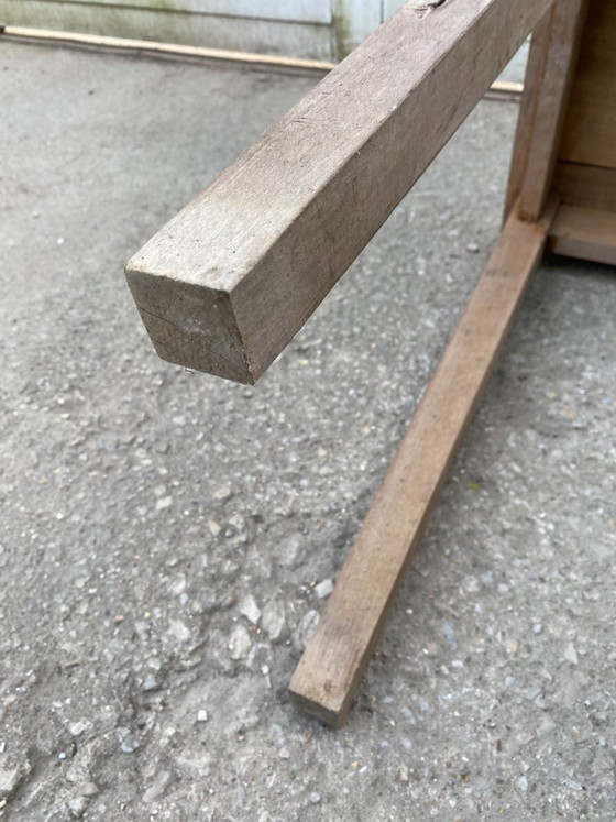 Image 1 of Bureau van massief eikenhout met 1 lade, 80x45 cm