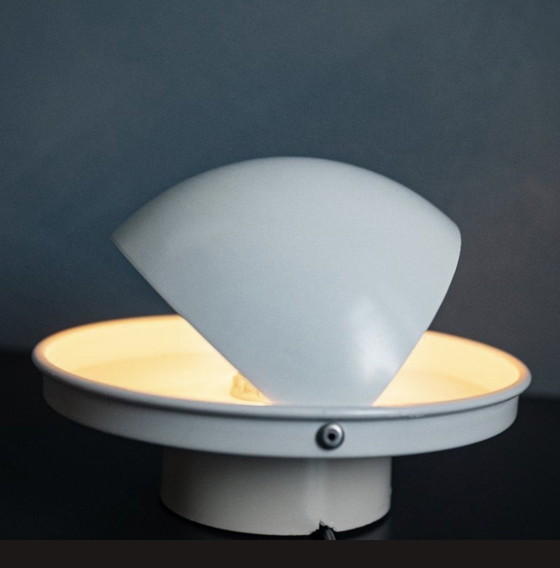 Image 1 of Vintage White Dijkstra Eclipse Wall Lamp