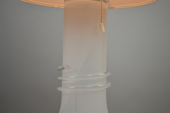Image 1 of Grande lampada da tavolo in vetro di Hannelore Dreutler/Studio Åhus per Ateljé Lyktan, firmata e datata 1981