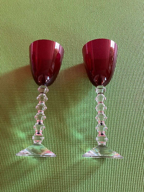 Image 1 of Weingläser Baccarat Vega 10 Gläser gelb rot lila grün jeweils mit Karton