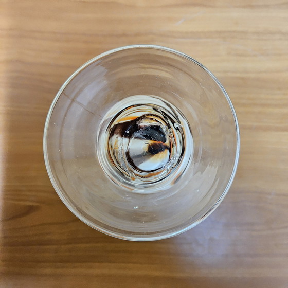 Image 1 of Vaso vintage in vetro opalino/lattice fiammato (H25.5) arancione
