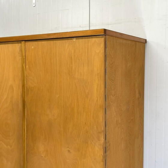Image 1 of 2-door vintage 1950s/60s wardrobe kids' room sleek model