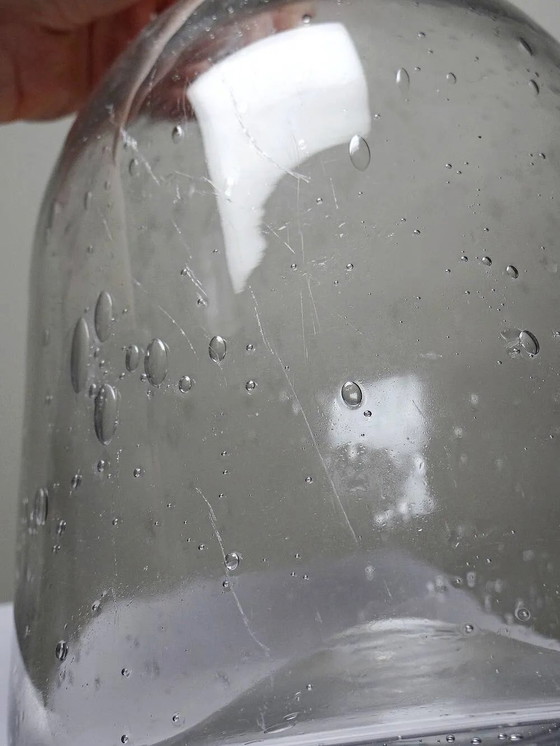 Grande bottiglia antica in vetro soffiato con bolle, inizio XX secolo. – Bicchieri e caraffe, Cristallo (photo 14 of 16)