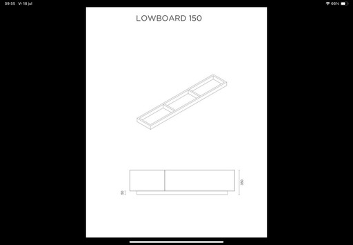 Meuble TV RAAT Norm ov 150 lowboard